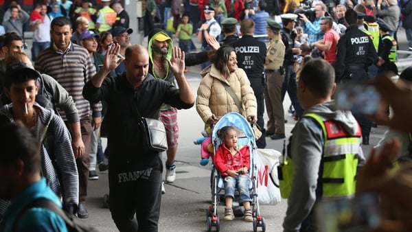 The first of thousands of Syrian refugees expected, arrived in Munich aboard special trains