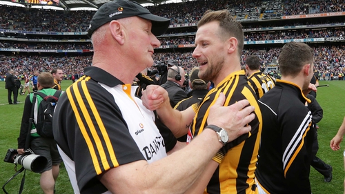 Jackie Tyrrell and Brian Cody in the aftermath of yesterday's final