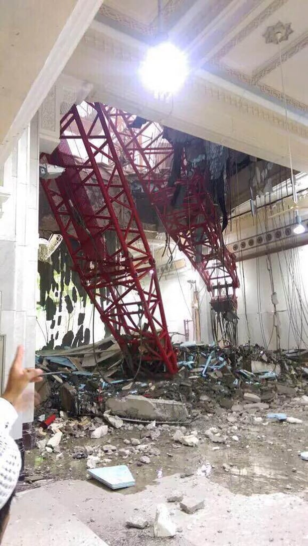 At least 87 killed after crane collapses in Mecca