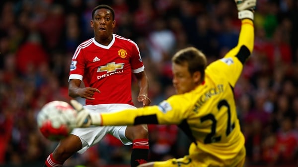 Anthony Martial is the only striker in the Manchester United squad in Germany