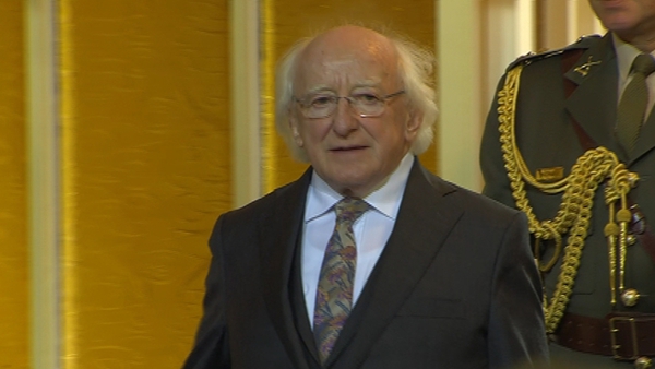 President Michael D Higgins attended the State funeral