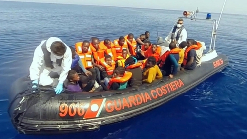 The Italian coastguard co-ordinated 20 rescue operations involving numerous vessels