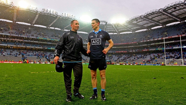 Dublin manager Jim Gavin and captain Stephen Cluxton at the end of the game