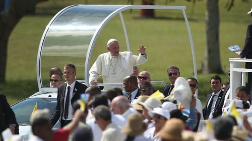 Tens of thousands braved the tropical heat to hear Pope Francis