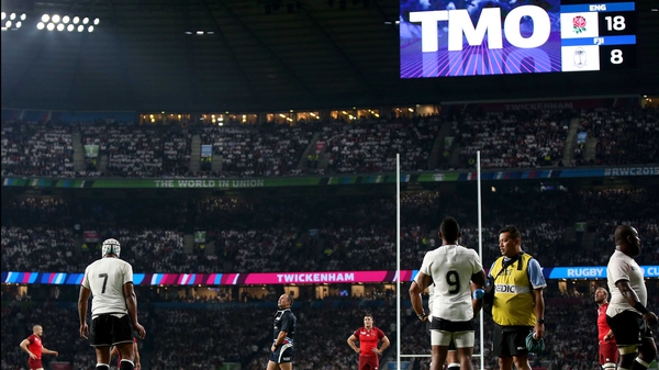 One of the six TMO incidents during the England v Fiji match