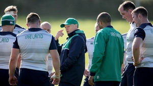 Joe Schmidt instructs his charges in their Thursday training session