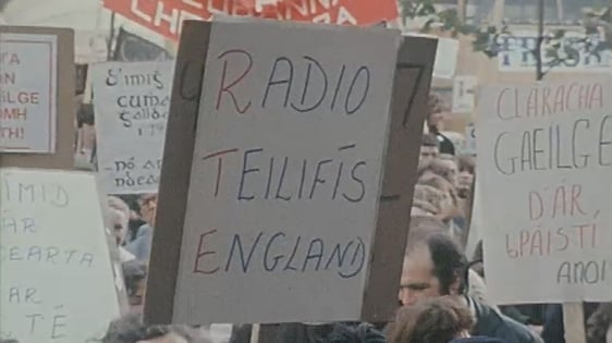 Conradh Na Gaeilge placard 1980