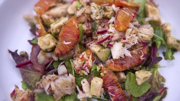 Rachel Allen's Crab and Blood Orange Salad. This zesty, fresh salad serves 4 - 6 as a starter or light lunch.