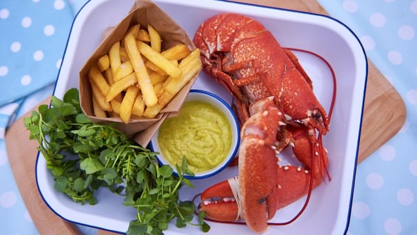 Beautiful, tender lobster served with wild garlic pesto aioli, Rachel Allen's Lobster and Mayonnaise.