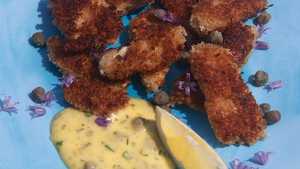 Rachel Allen's Ray Fingers with Mint, Tarragon and Capers Mayonnaise. Serves 4 as a starter, or 2 as a main course.