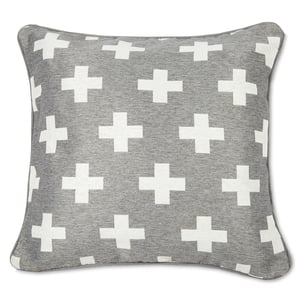 Grey and white cushion, €8