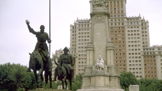 Cervantes Monument In Madrid