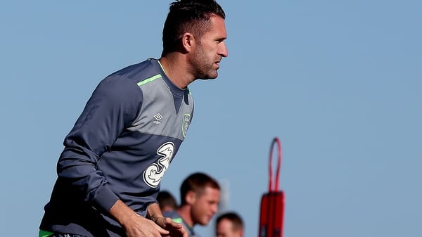 Robbie Keane pictured at training on Wednesday morning