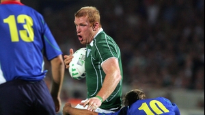 Paul O'Connell against Namibia in the 2007 Rugby World Cup in France