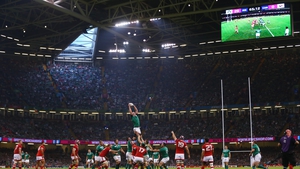 Paul O'Connell wins a lineout against Canada at the 2015 Rugby World Cup