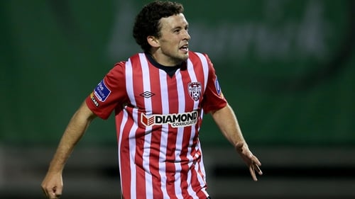 Derry's Barry McNamee celebrates his goal