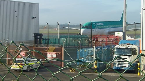 The flight was diverted to Cork Airport yesterday evening