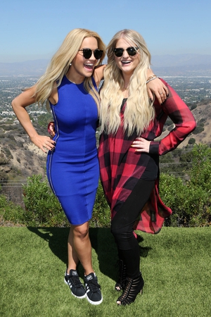 Rita Ora and Meghan Trainor in between auditions in Hollywood