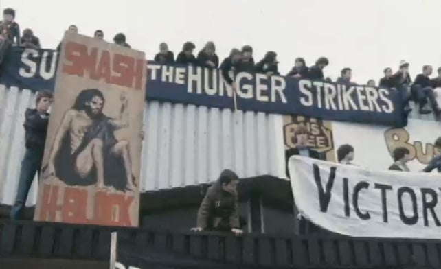 H-Block hunger strike supporters
