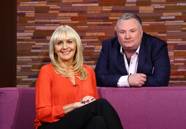 Miriam O'Callaghan and Stephen Nolan pictured at BBC NI studios