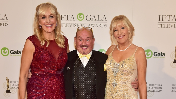 Miriam O'Callaghan, Lifetime Achievement award-winner Brendan O'Carroll and Jenny Gibney