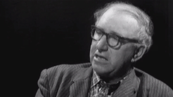 Patrick Kavanagh pictured on the programme 'Self Portrait' on 30 October 1962.