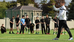 David Gillick instructs young athletes on the New Breed training scheme
