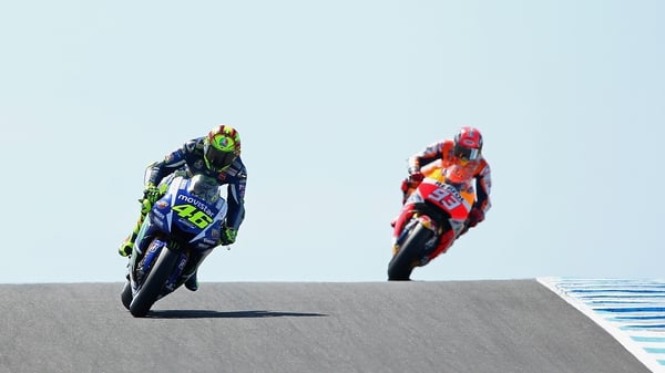 Valentino Rossi (L) clashed with with Marc Marquez (R) in Malaysia
