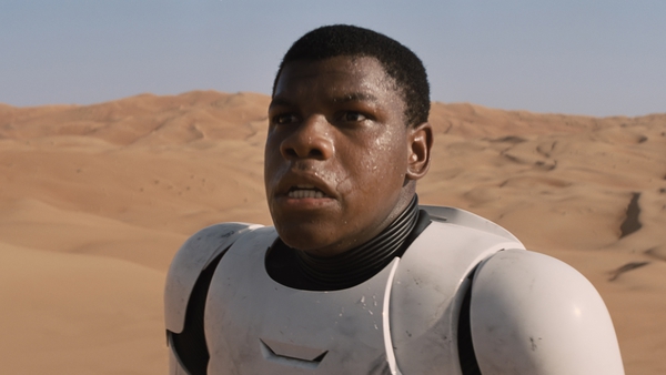 John Boyega as Finn in 2015's Star Wars: The Force Awakens