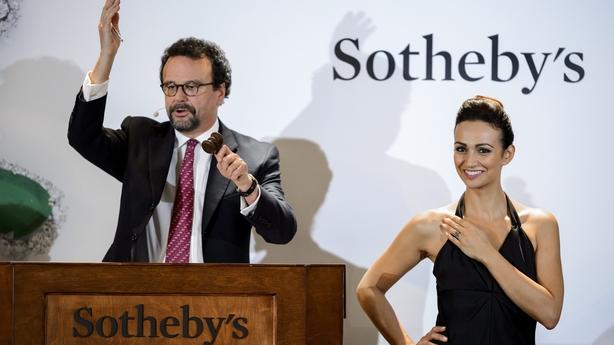 David Bennett, head of Sotheby's international jewellery division, at the auction David Bennett, head of Sotheby's international jewellery division, at the auction
