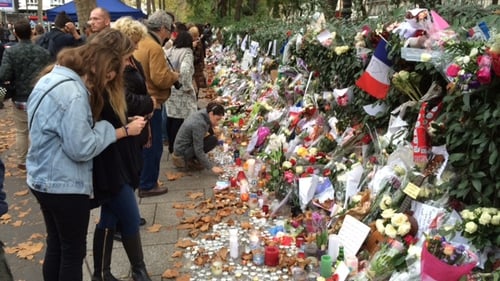 Floral tributes outside the Bataclan music venue which was among the places attacked by terrorists in 2015