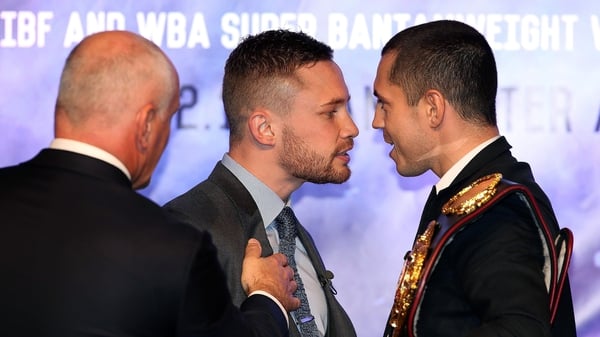 Frampton (l) and Quigg will finally meet in a world-title eliminator in February