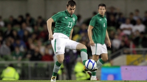 Keith Treacy in action for Ireland