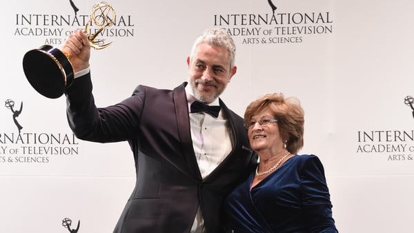 Baz and Nancy at the International Emmys in New York last night