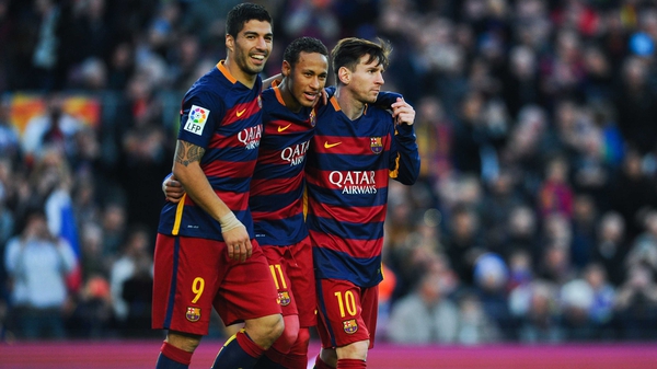 Luis Suarez, Neymar and Lionel Messi gave Real Sociedad's defence a torrid time at the Nou Camp