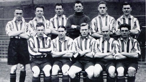 Jimmy Dunne (front row, centre) with Sheffield United