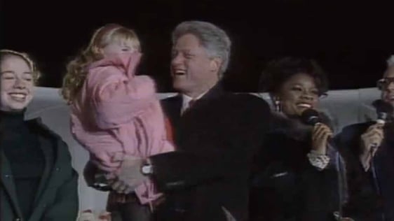 Catherine Hamill and President Clinton