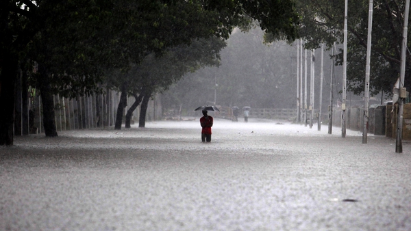 The rainfall warning for parts of the country is in place until tomorrow evening
