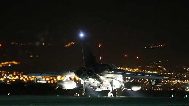 An RAF Tornado returns after its mission