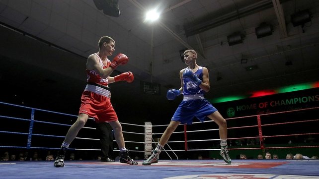 Sean McComb in action against George Bates