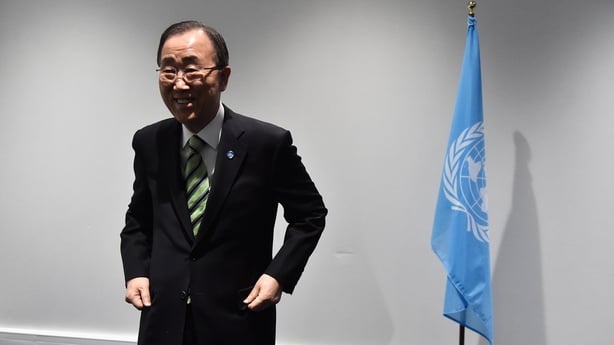 UN Secretary-General Ban Ki-moon at the  2015 Paris Climate Conference