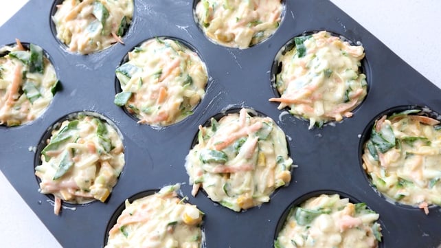 You can see all the nutrition packed into these Vegetable Muffins 