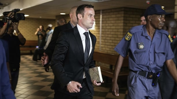 Oscar Pistorius arrives for his bail hearing