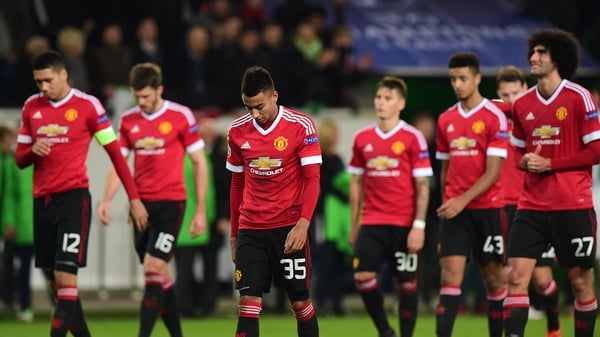 Manchester United were dumped out of the Champions League by Wolfsburg