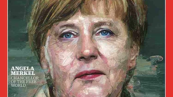 Angela Merkel's portrait on Time magazine