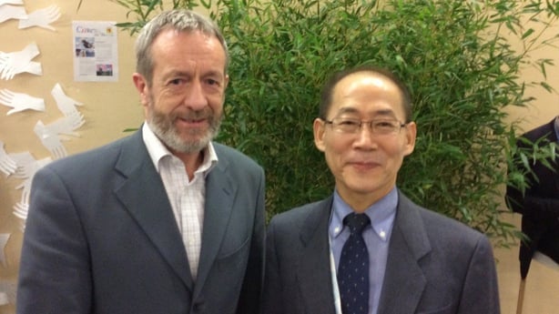 Sean Kelly with Hoesung Lee, Chair of the Intergovernmental Panel on Climate Change