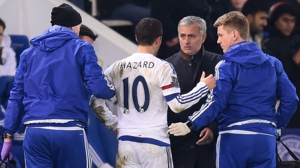 Jose Mourinho was unimpressed when Eden Hazard came off injured