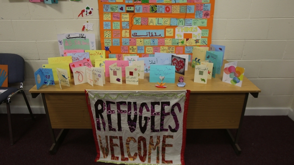 Hundreds of cards and messages of welcome from local people are awaiting the refugees