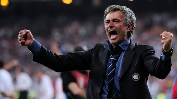 Jose Mourinho during Inter's Champions League final win, back when he celebrated victories