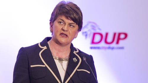 Arlene Foster was speaking to the party faithful at the DUP's spring conference in Limavady, Co Derry